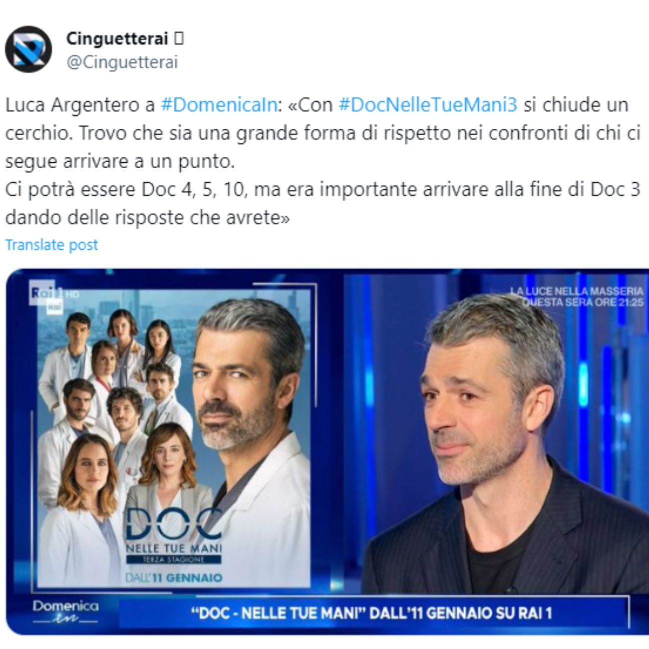 Torna Doc - Nelle tue mani, al via la terza stagione della serie con Luca  Argentero