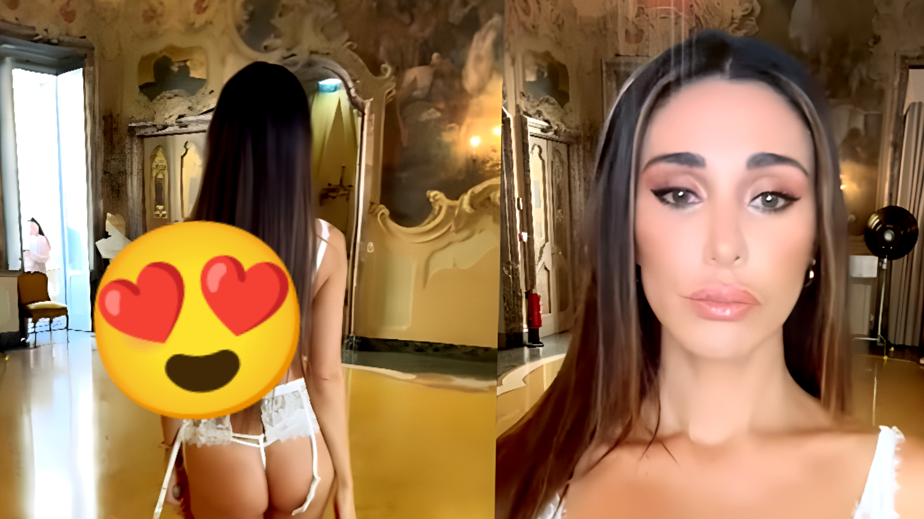 Belen sconvolge con un video shock tra gli affreschi: il commento di Debora Villa lascerà senza parole