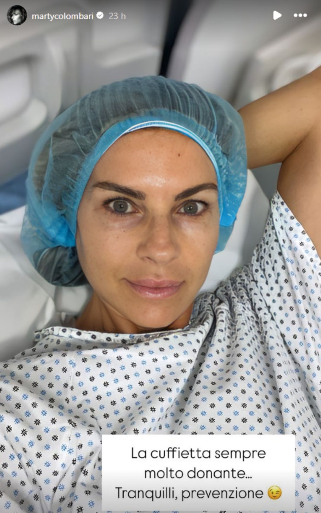 martina colombari instagram ospedale
