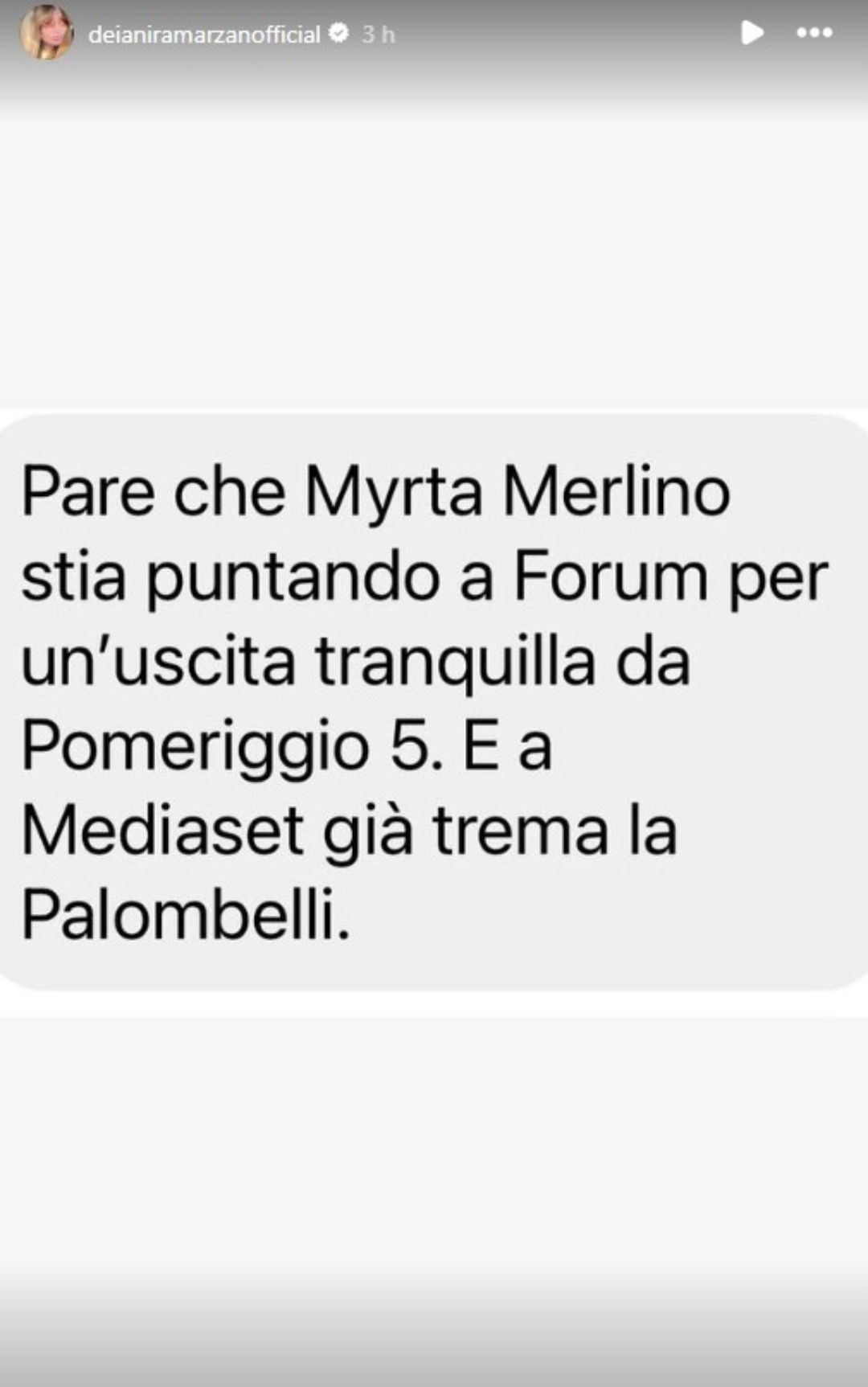 indiscrezione myrta merlino