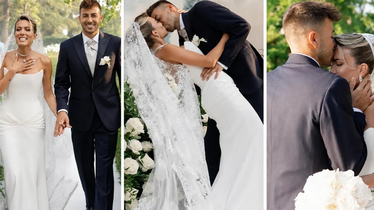 Ludovica Pagani sposa Stephan El Shaarawy a Villa Aldobrandini: i tre abiti, gli ospiti vip e il dettaglio solidale