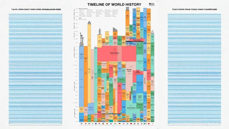 Infografica della linea del tempo della storia mondiale: come si legge senza farsi ingannare