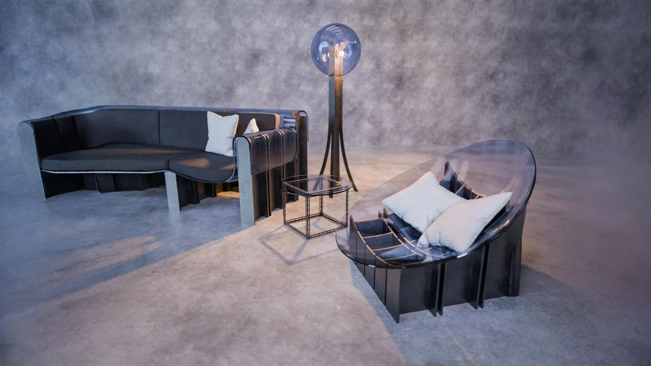 Trave a I nei mobili di design: quando l’acciaio strutturale diventa solo ornamento