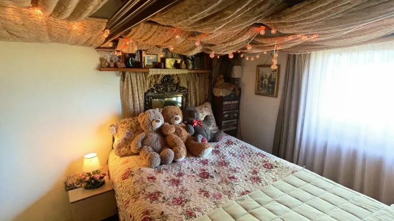 Come esporre i peluche in camera da letto senza ottenere l'effetto cameretta